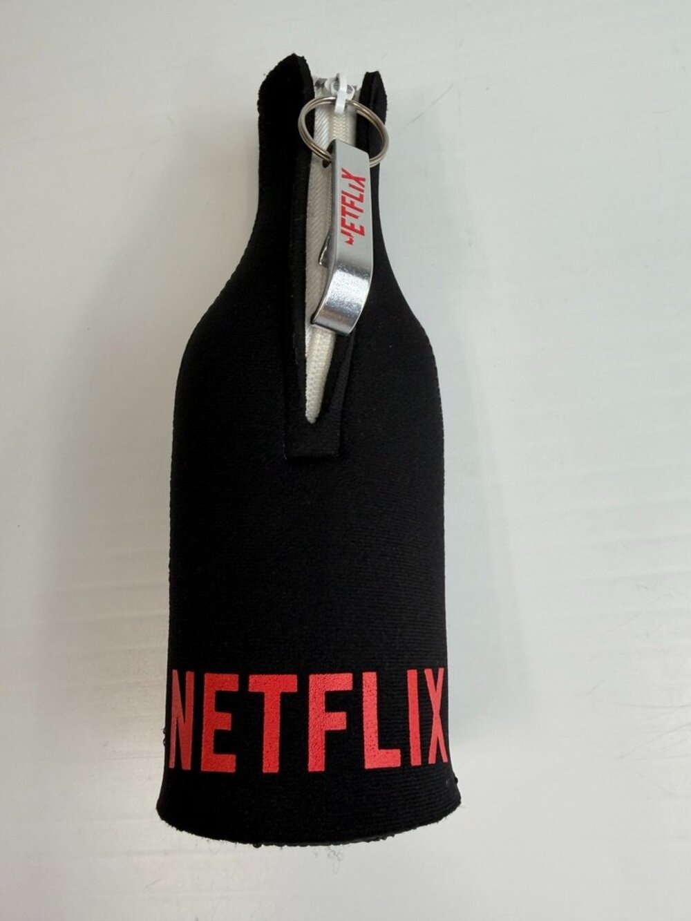 Netflix Bag Bottle Opener Spell Out Zip Up Collect Holiday Work Party Core Go